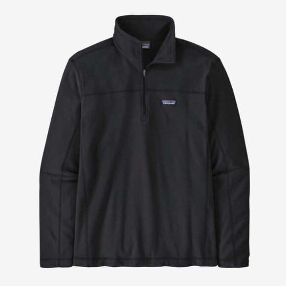 Patagonia Mens XL Black Sweater Micro D 1/4 Zip Fleece Pullover Style 26176 - Picture 1 of 16